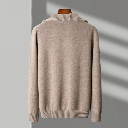 Taranto Pullover aus Merinowolle mit Reißverschluss