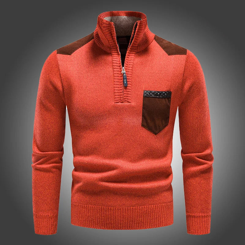 Pullover mit Reißverschluss aus Wolle