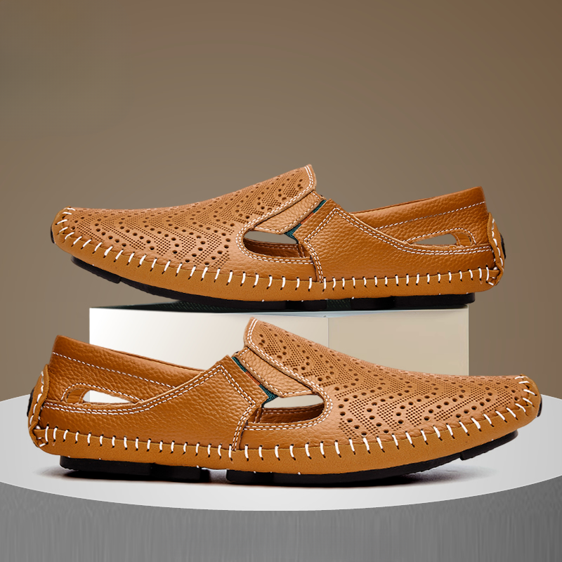 Leder Riemchensandalen