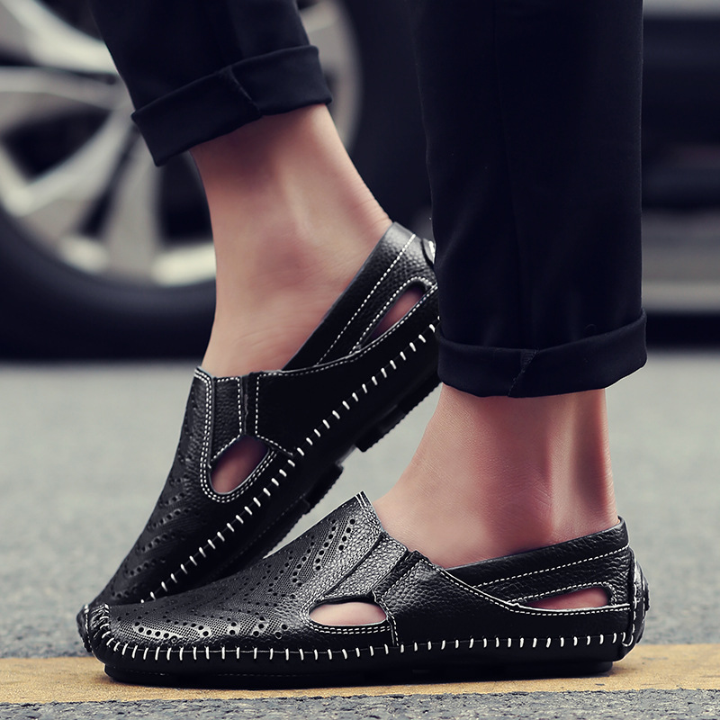 Leder Riemchensandalen