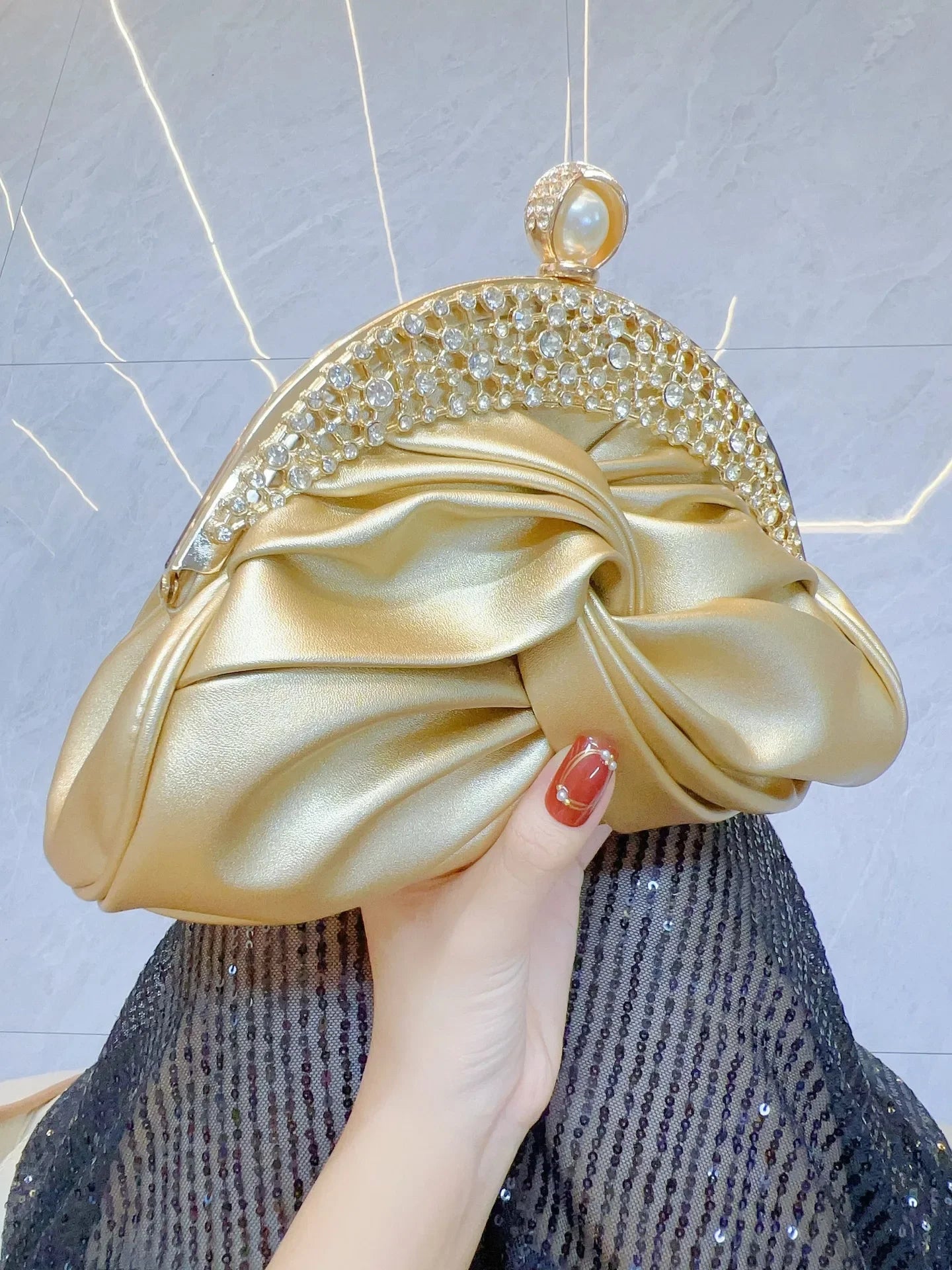 Luxuriöse Glitzer-Clutch für Damen