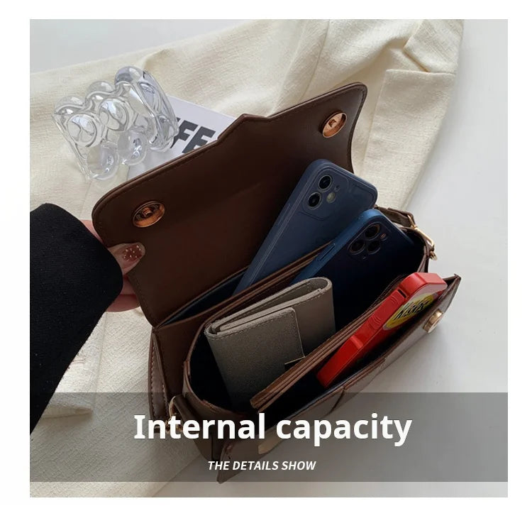 Vintage Leder-Schultertasche