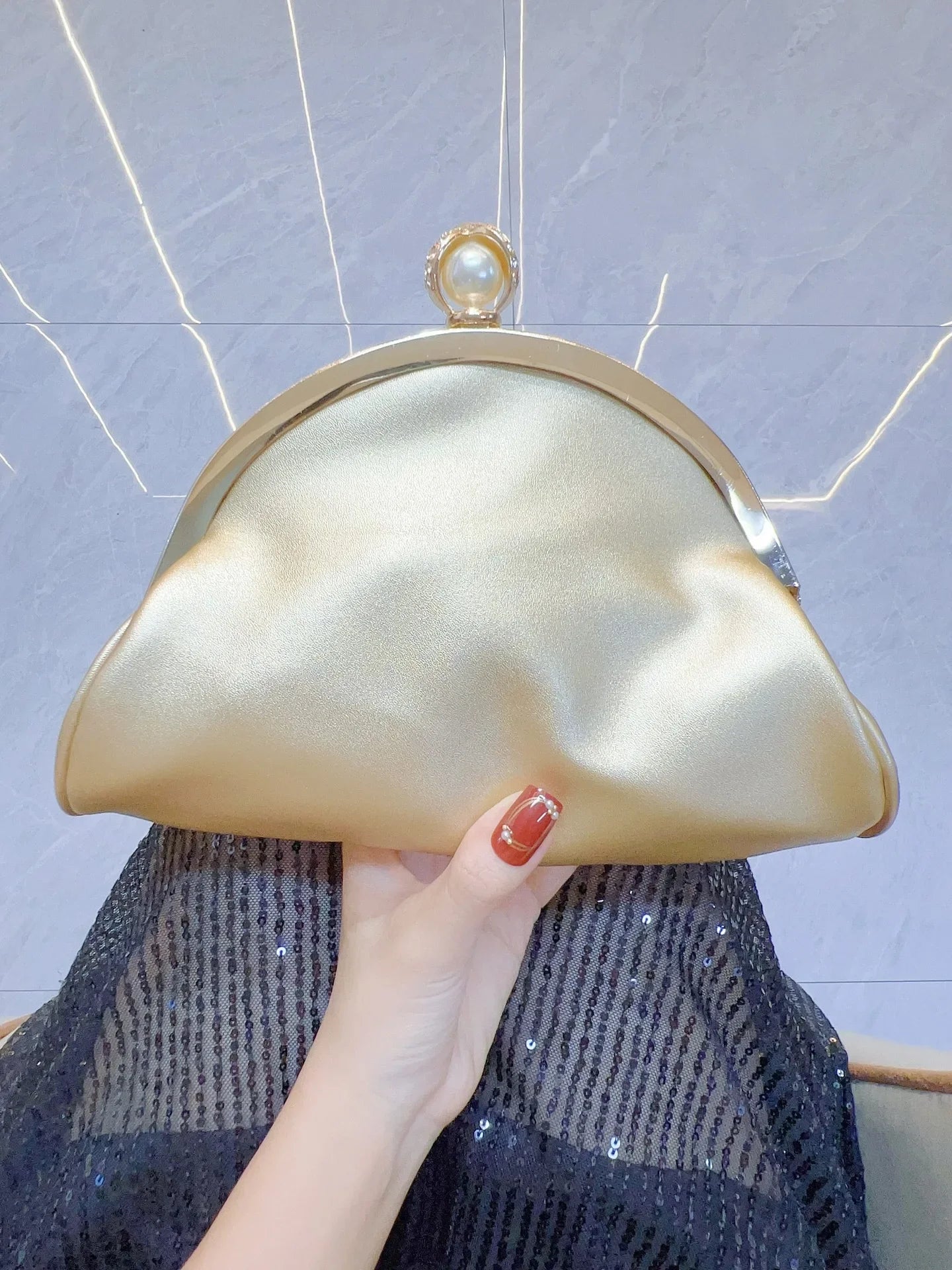 Luxuriöse Glitzer-Clutch für Damen