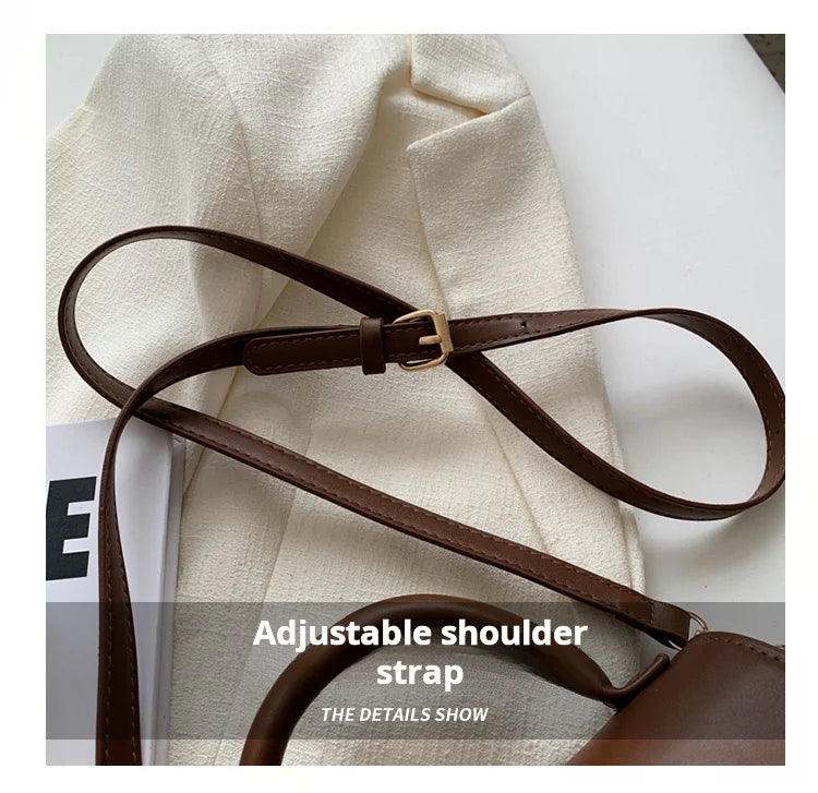 Vintage Leder-Schultertasche