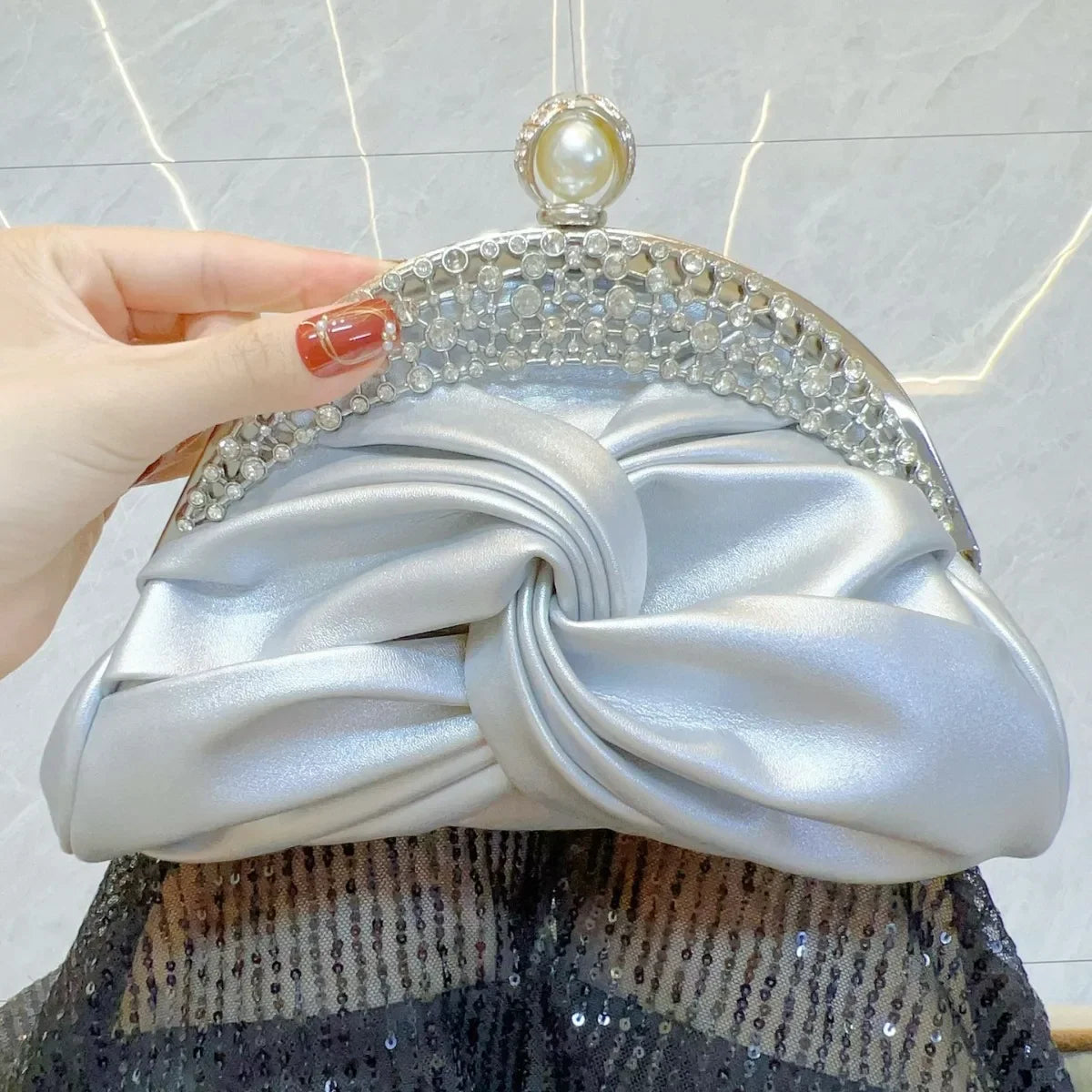 Luxuriöse Glitzer-Clutch für Damen