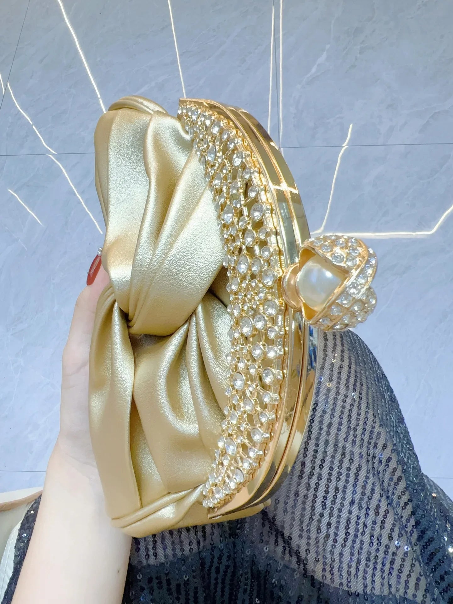 Luxuriöse Glitzer-Clutch für Damen