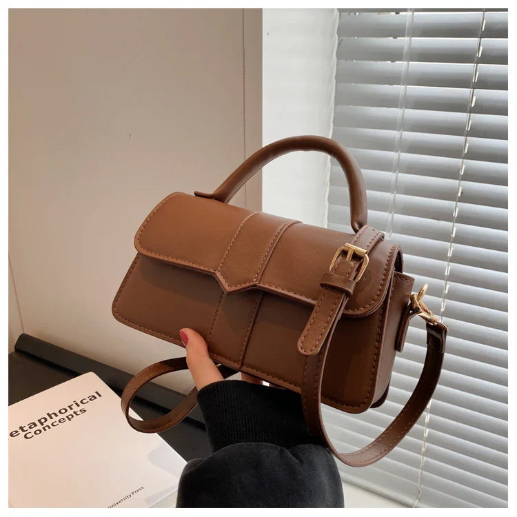 Vintage Leder-Schultertasche