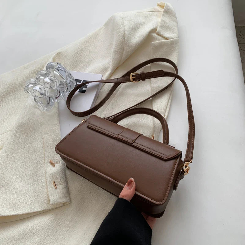 Vintage Leder-Schultertasche