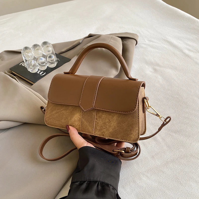 Vintage Leder-Schultertasche