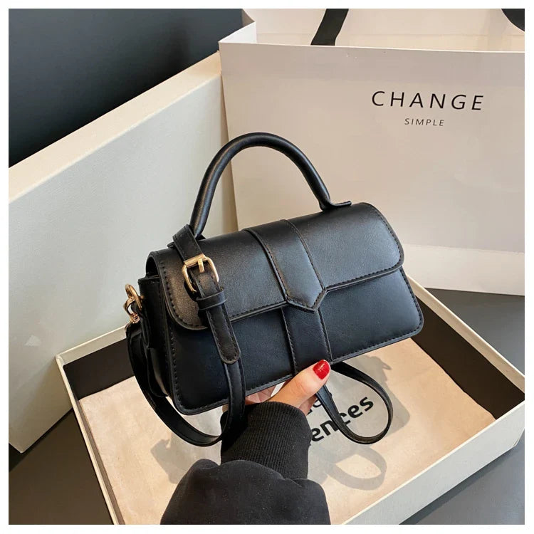 Vintage Leder-Schultertasche