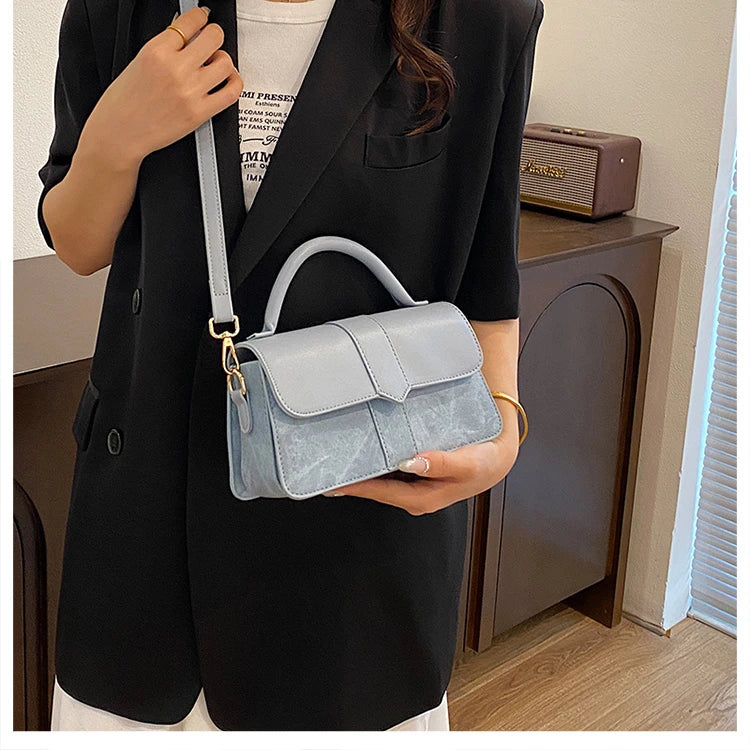 Vintage Leder-Schultertasche