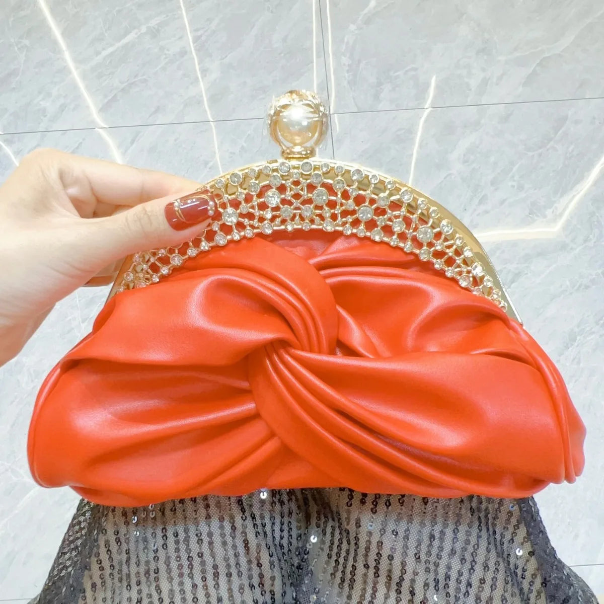 Luxuriöse Glitzer-Clutch für Damen