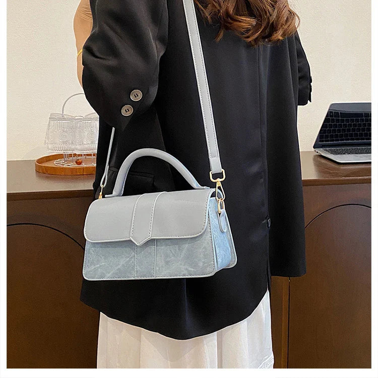 Vintage Leder-Schultertasche