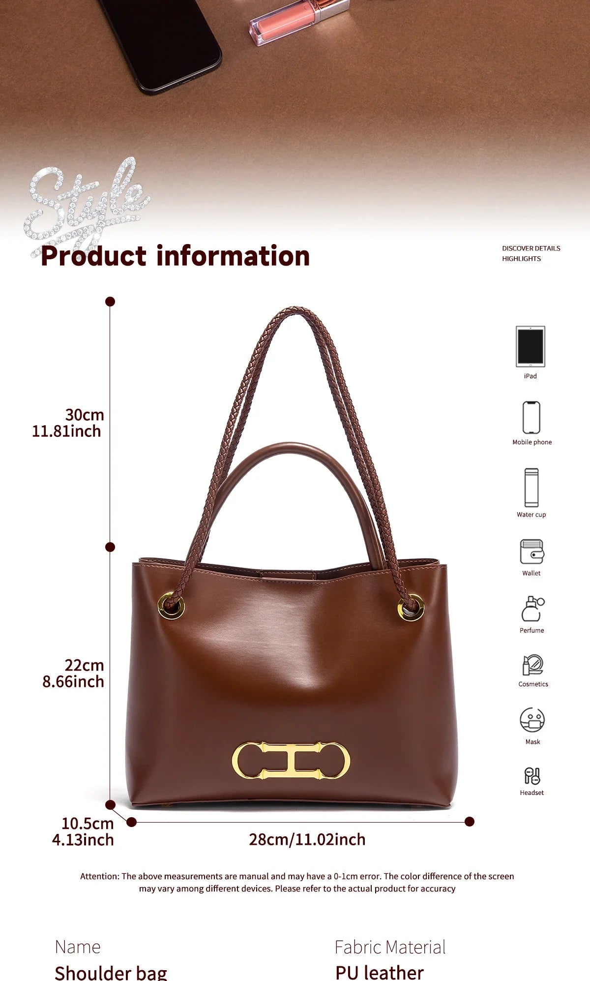 Klassische Luxus-Handtasche für Damen