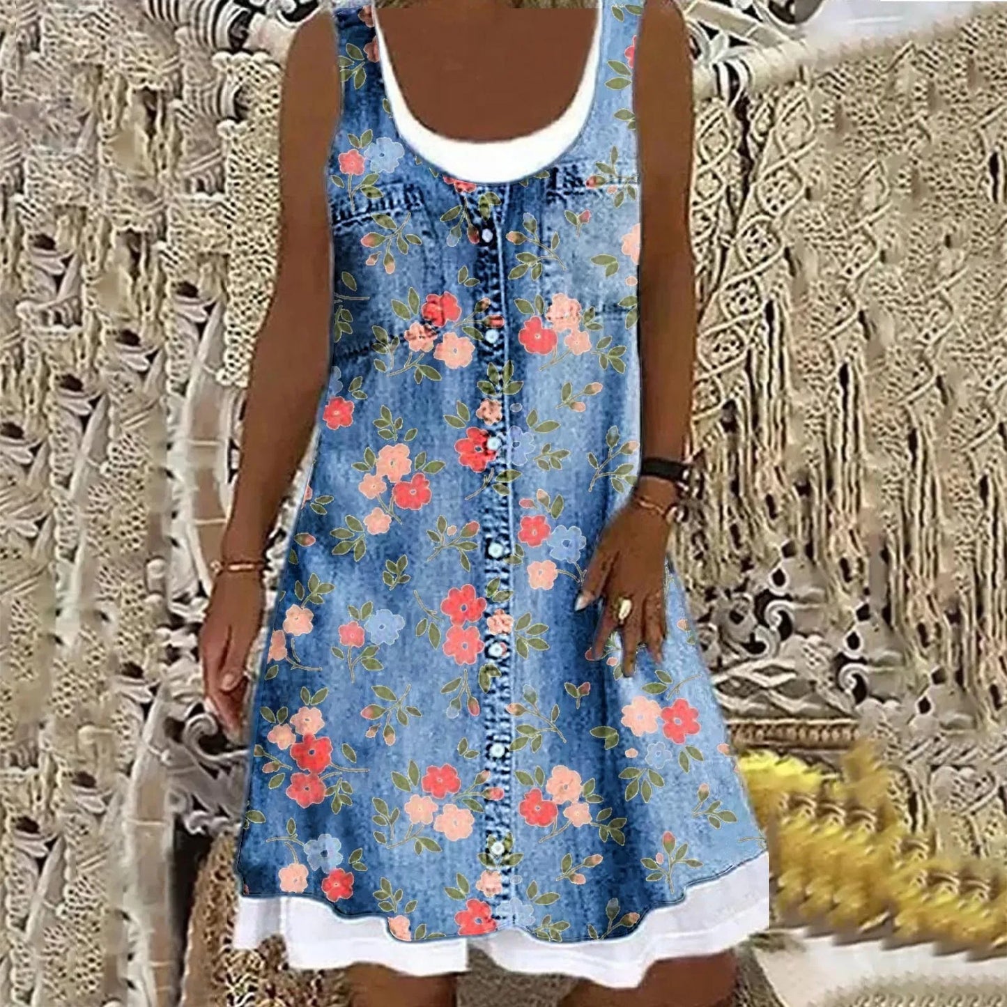 Neve™ - Elegantes Denim-Kleid