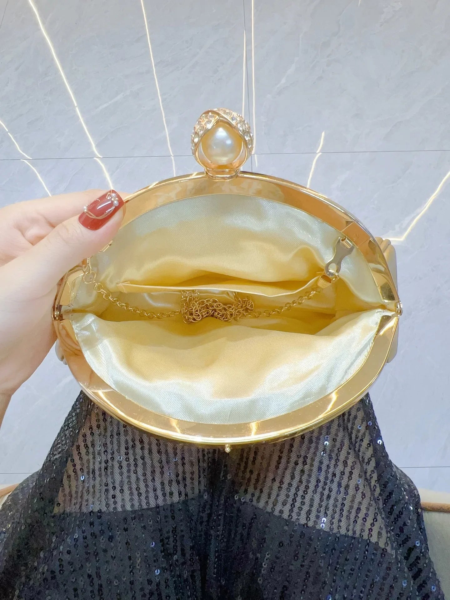 Luxuriöse Glitzer-Clutch für Damen