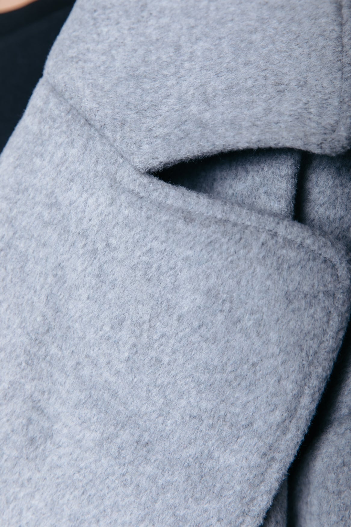 Zania Wollmantel | Hellgrau meliert