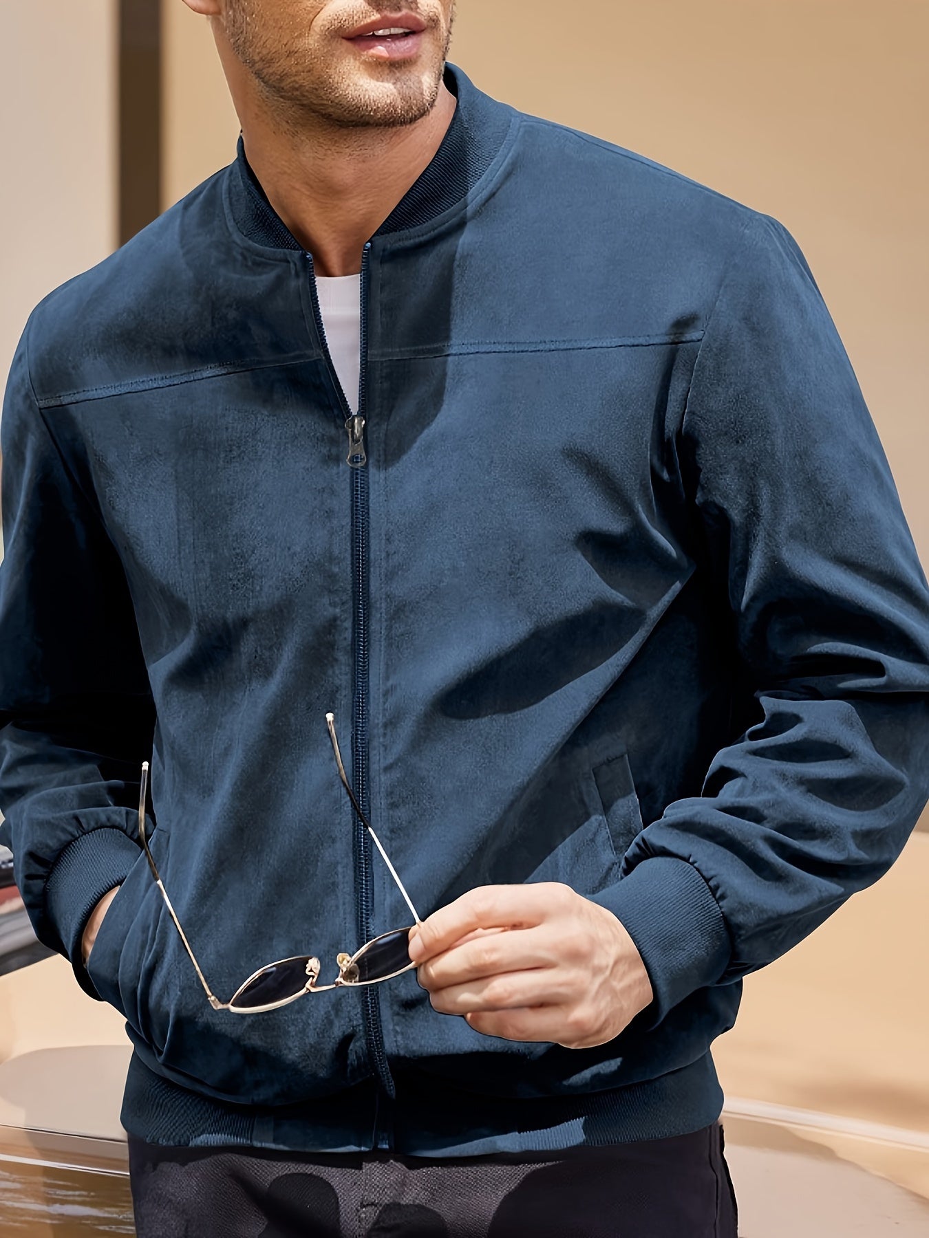 Lars | Retro Herrenjacke aus Wildleder-Optik