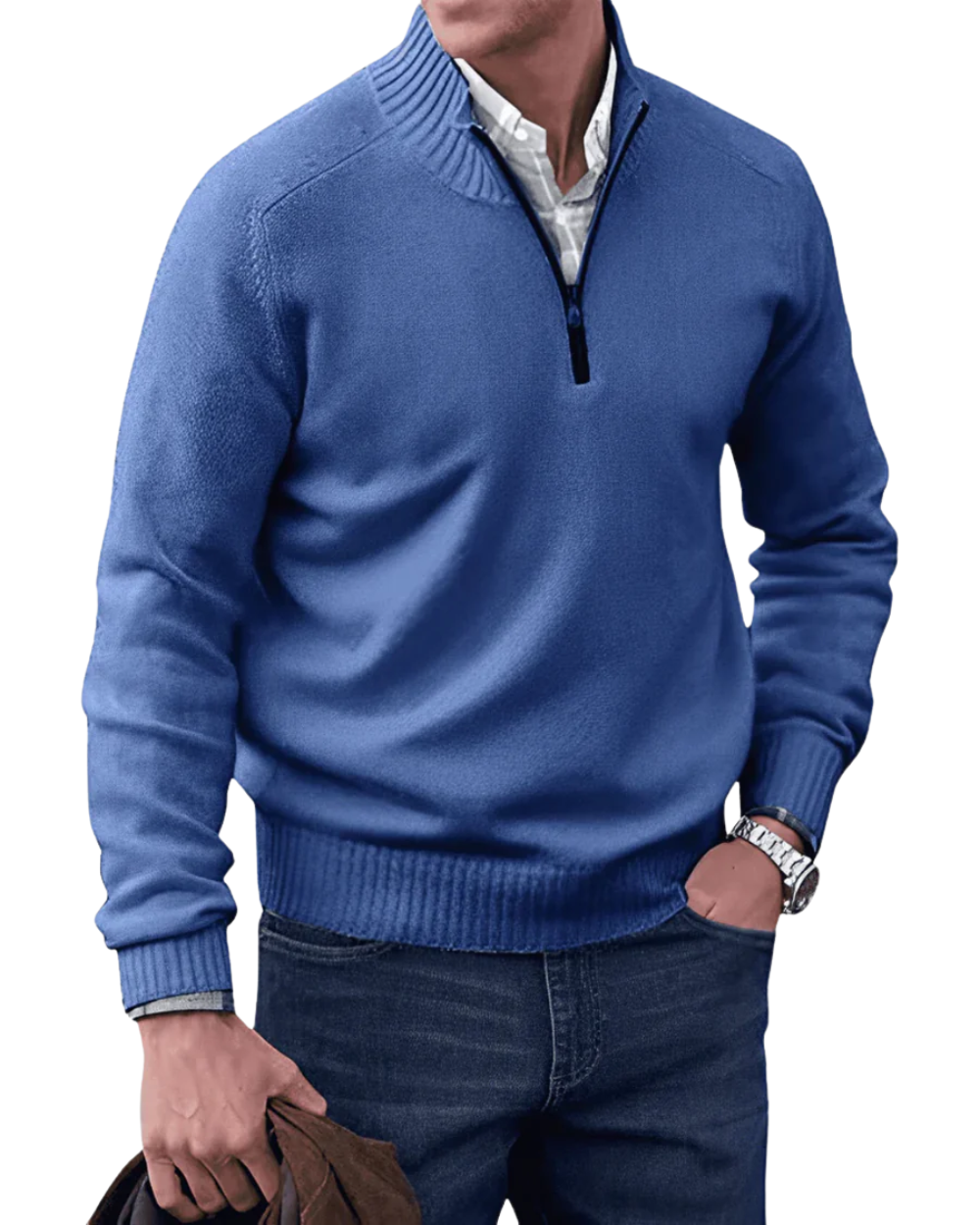 Lässiger Zip-Pullover