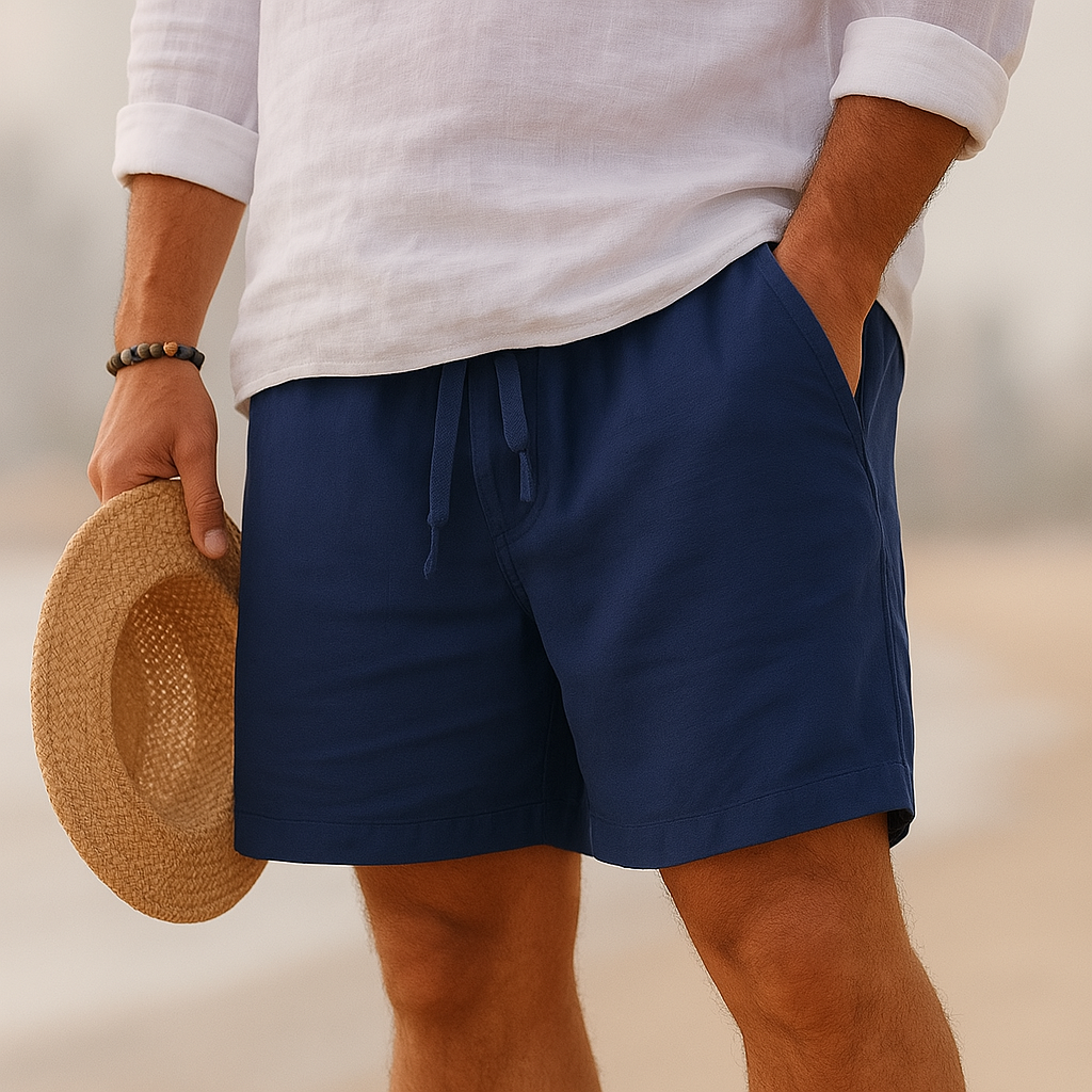 Elegante Leinen-Shorts