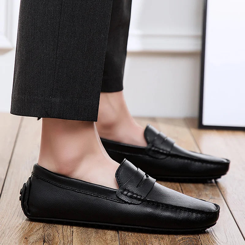 Lässige Sommer-Loafer aus Leder