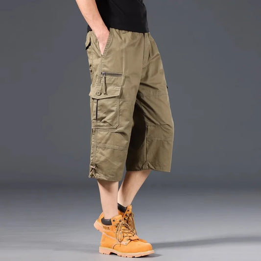 Lange Cargo-Shorts aus Baumwolle
