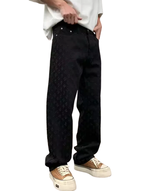 Jacquard-Denim-Jeans