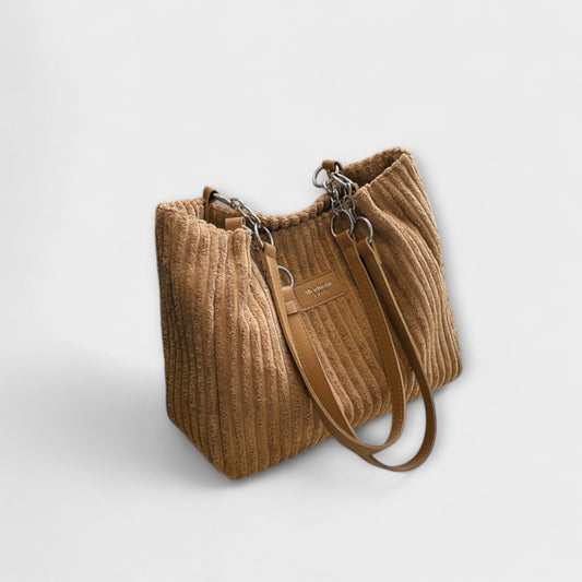 Lora. - Weiche Cord-Schultertasche