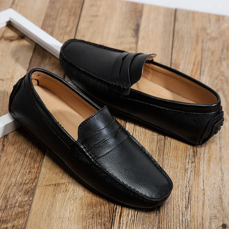 Lässige Sommer-Loafer aus Leder