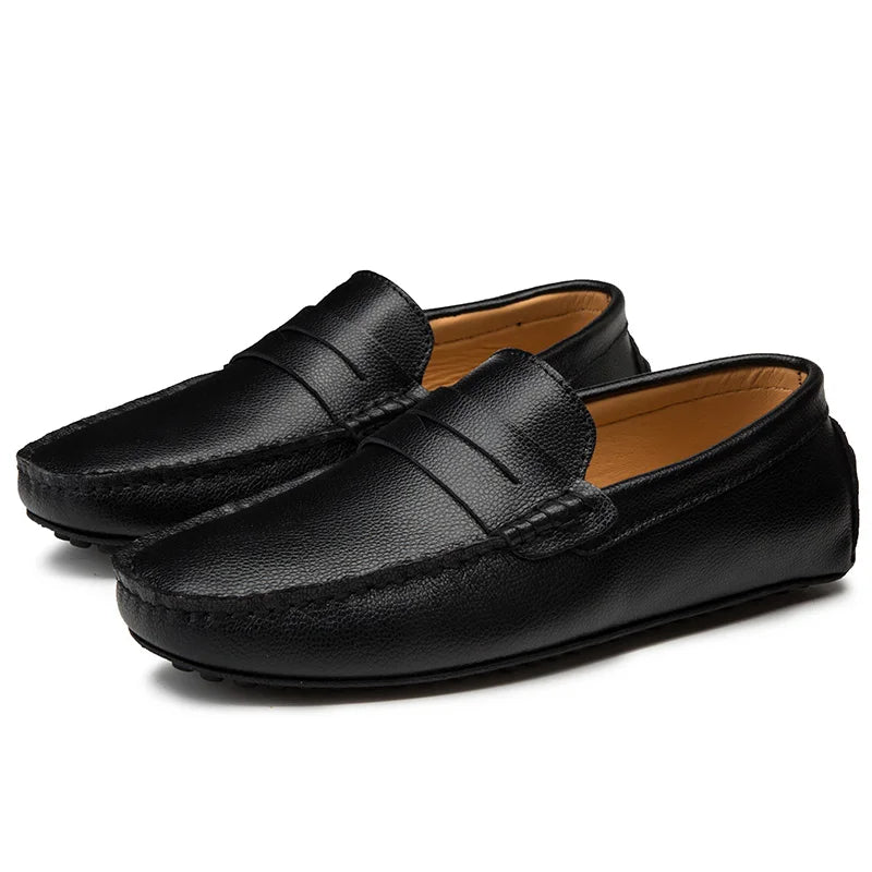 Lässige Sommer-Loafer aus Leder