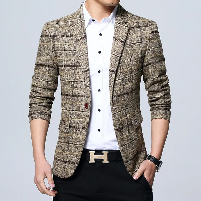 Eleganter karierter Blazer