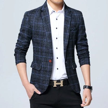 Eleganter karierter Blazer